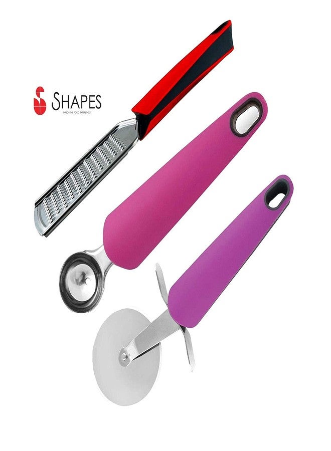 Shapes Imporio Gadget Set (Grater, Melon Baller and Pizza Cutter) - Image 2